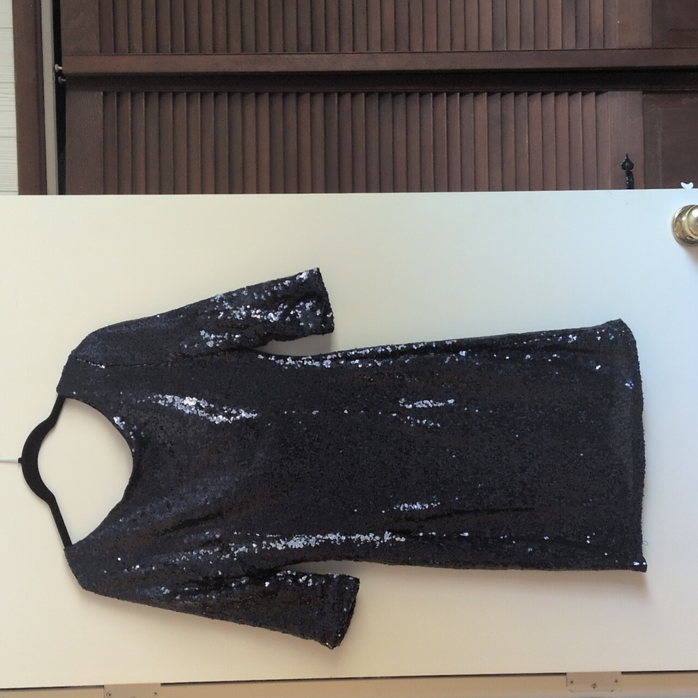 Lulu’s Navy Blue Sequin Mini Dress M